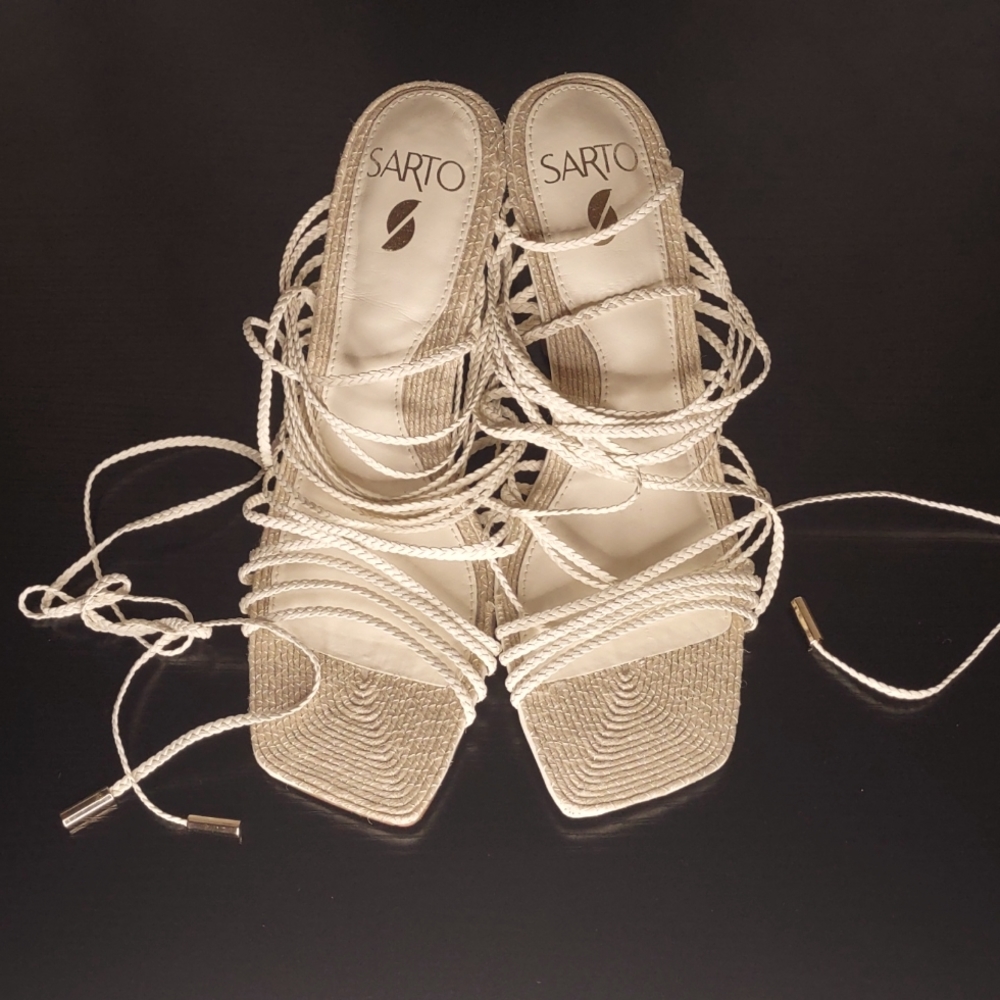Sarto lace up heels size 8